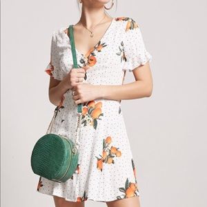 Orange and Polka Dot mini dress